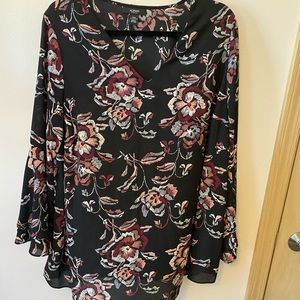 Alfani Floral Bell Sleeve Blouse